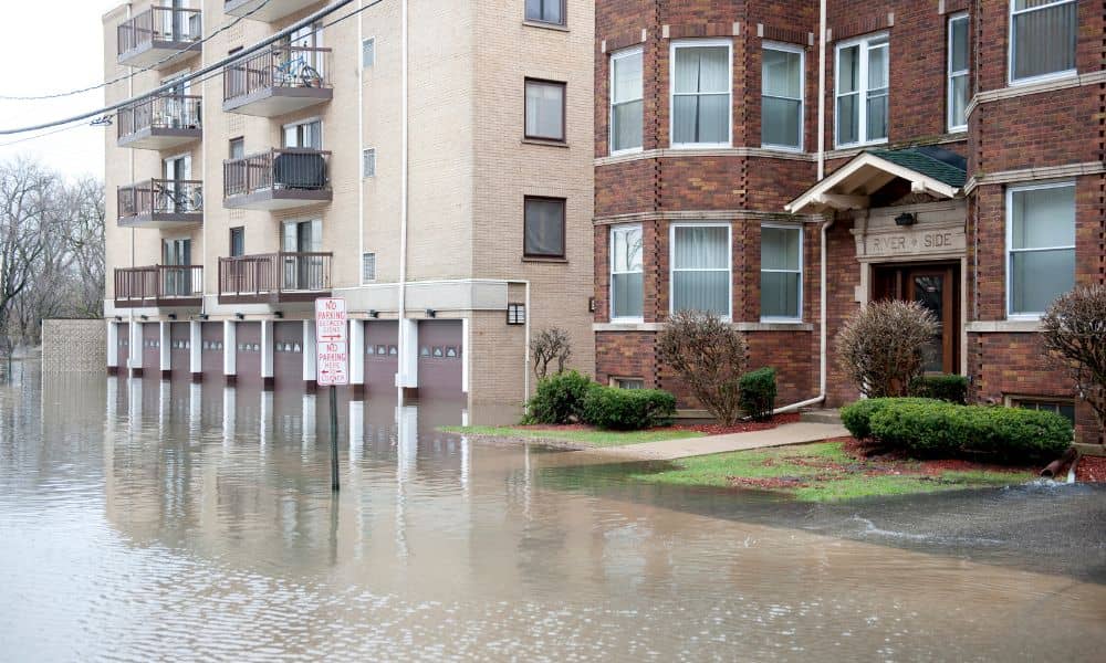 Flooded neighborhood elevation certificate - ALTA SURVEY South Carolina Residential neighborhood flooded after a storm showing why elevation certificate requests are rising